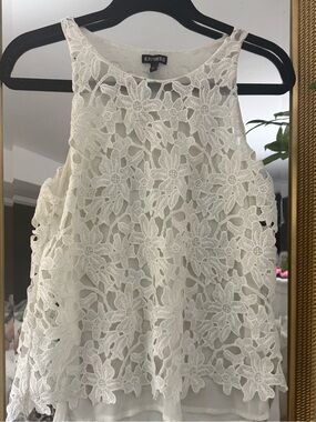 Express White FloralTank